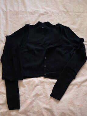 Uniqlo knit set top & cardigan